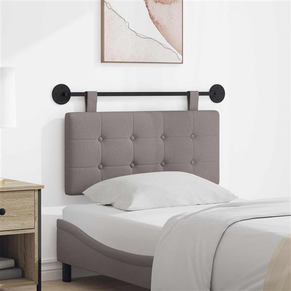Grote foto vidaxl hangend hoofdeinde wandgemonteerd taupe 100 x 55 x 5 cm stof antiek en kunst stoelen en banken