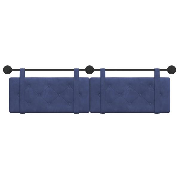 Grote foto vidaxl hangend hoofdeinde politieblauw 190 x 55 x 5 cm fluweel antiek en kunst stoelen en banken