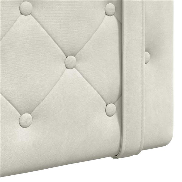 Grote foto vidaxl hangend hoofdeinde wandgemonteerd cr me 130 x 55 x 5 cm fluweel antiek en kunst stoelen en banken