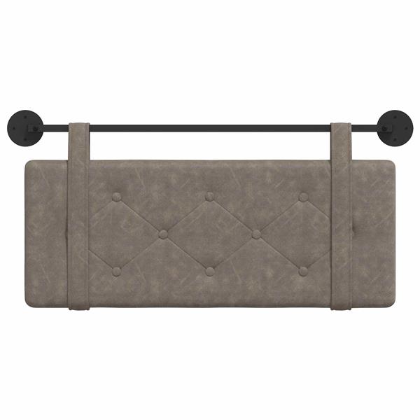 Grote foto vidaxl hangend hoofdeinde wandgemonteerd grijs 100 cm antiek pu antiek en kunst stoelen en banken