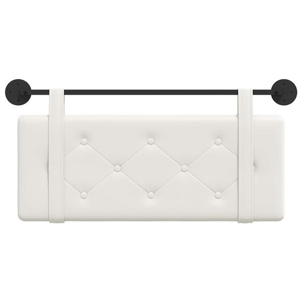 Grote foto vidaxl hangend hoofdeinde wandgemonteerd wit 110 x 55 x 5 cm nep leer antiek en kunst stoelen en banken