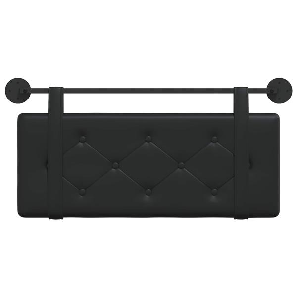 Grote foto vidaxl hangend hoofdeinde wandgemonteerd zwart 100 cm nep leer antiek en kunst stoelen en banken