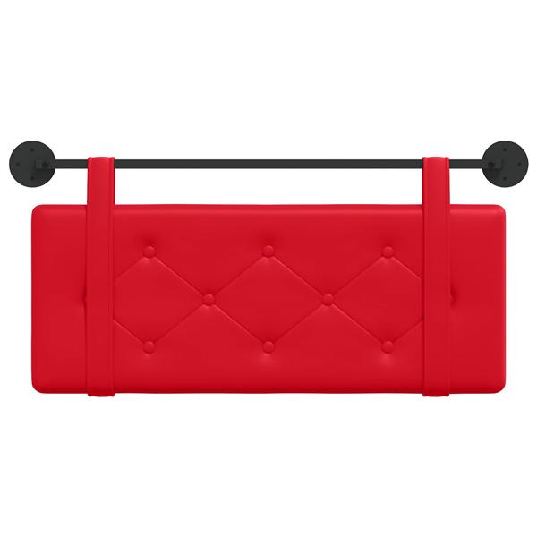 Grote foto vidaxl hangend hoofdeinde wandgemonteerd rood 100 cm nep leer antiek en kunst stoelen en banken