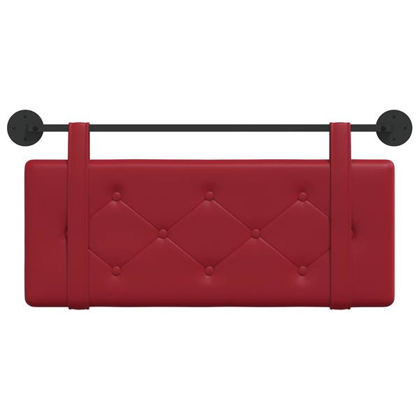 Grote foto vidaxl hangend hoofdeinde wandgemonteerd wijnrood 100 cm nep leer antiek en kunst stoelen en banken