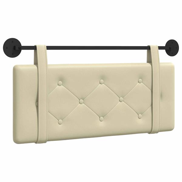 Grote foto vidaxl hangend hoofdeinde wandgemonteerd cr me 100 cm nep leer antiek en kunst stoelen en banken