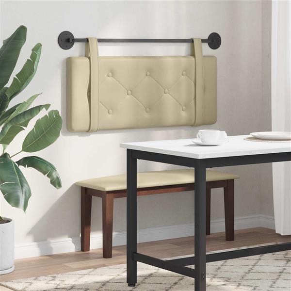 Grote foto vidaxl hangend hoofdeinde wandgemonteerd cr me 100 cm nep leer antiek en kunst stoelen en banken