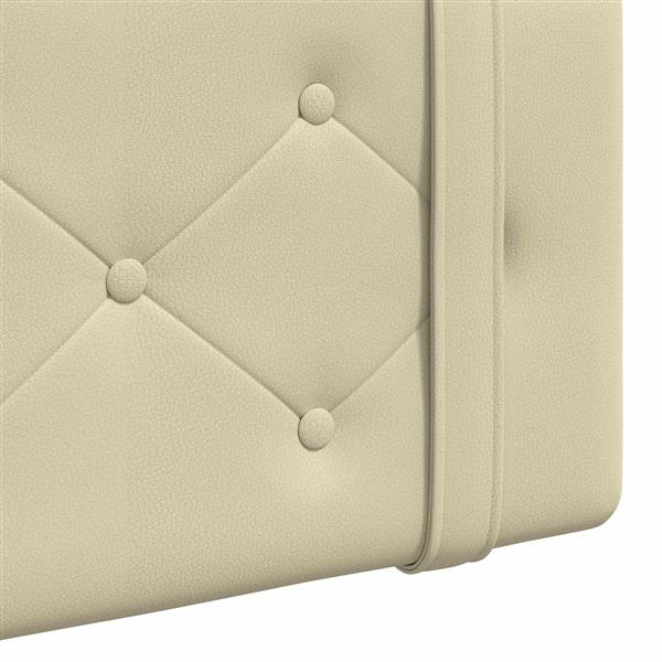 Grote foto vidaxl hangend hoofdeinde wandgemonteerd cr me 100 cm nep leer antiek en kunst stoelen en banken