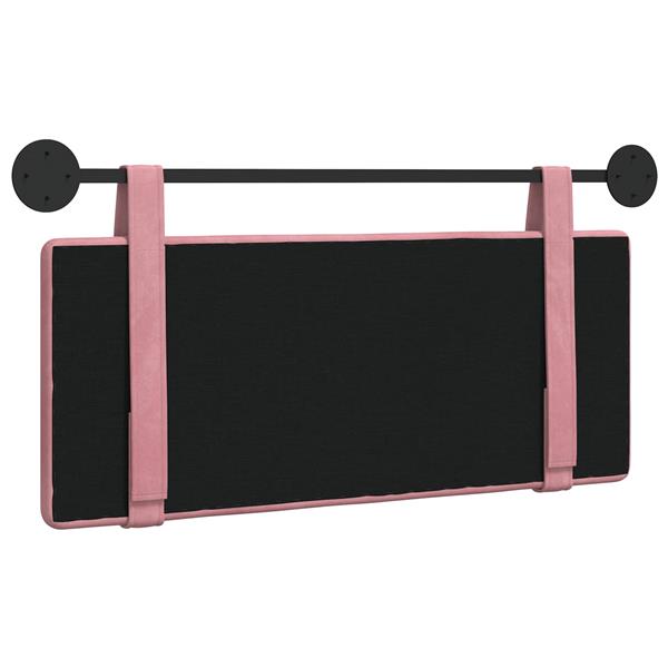Grote foto vidaxl hangend hoofdeinde wandgemonteerd roze 110 x 55 x 5 cm fluweel antiek en kunst stoelen en banken