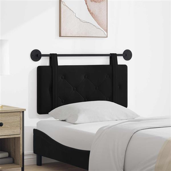 Grote foto vidaxl hangend hoofdeinde zwart fluweel antiek en kunst stoelen en banken