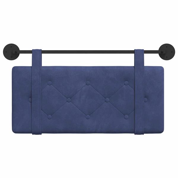 Grote foto vidaxl hangend hoofdeinde politieblauw 90 x 55 x 5 cm fluweel antiek en kunst stoelen en banken