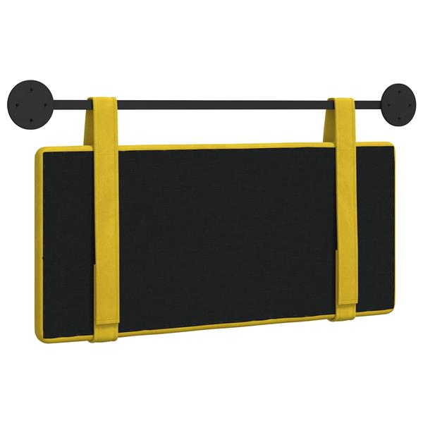 Grote foto vidaxl hangend hoofdeinde wandgemonteerd geel 90 x 55 x 5 cm fluweel antiek en kunst stoelen en banken