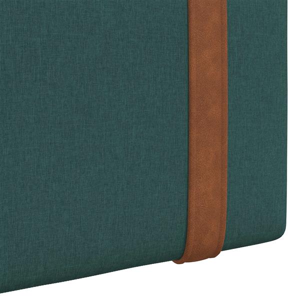 Grote foto vidaxl hangend hoofdeinde effen donkergroen 210 x 55 x 5 cm antiek pu antiek en kunst stoelen en banken