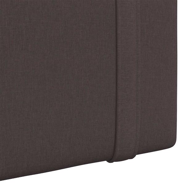 Grote foto vidaxl hangend hoofdeinde effen donkerbruin 210 x 55 x 5 cm stof antiek en kunst stoelen en banken