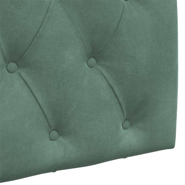 Grote foto vidaxl hangend hoofdeinde zeegroen 190 x 55 x 7 cm fluweel antiek en kunst stoelen en banken