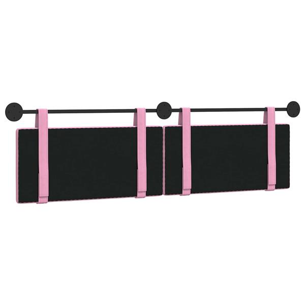 Grote foto vidaxl hangend hoofdeinde wandgemonteerd roze 170 x 55 x 5 cm stof antiek en kunst stoelen en banken