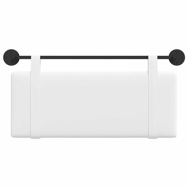 Grote foto vidaxl hangend hoofdeinde wandgemonteerd wit 110 x 55 x 5 cm stof antiek en kunst stoelen en banken