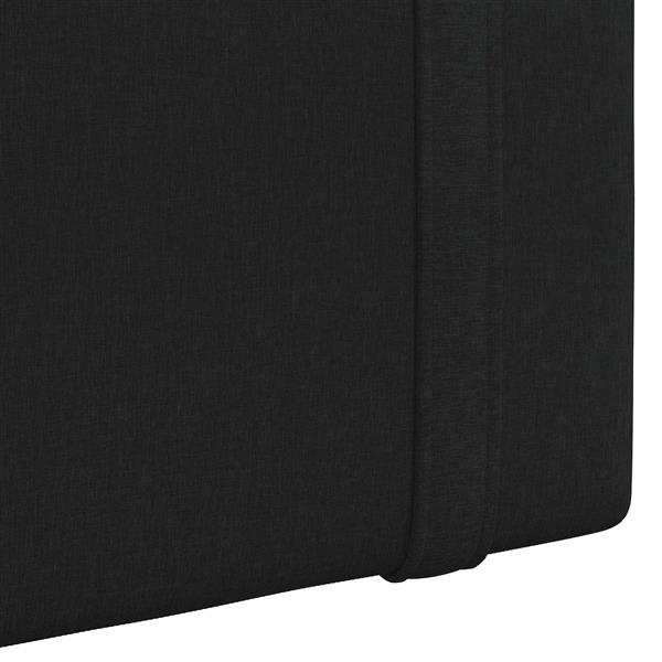 Grote foto vidaxl hangend hoofdeinde wandgemonteerd zwart 100 x 55 x 5 cm stof antiek en kunst stoelen en banken