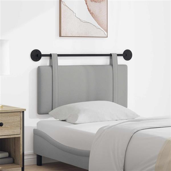 Grote foto vidaxl hangend hoofdeinde effen wolkengrijs 100 x 55 x 5 cm stof antiek en kunst stoelen en banken