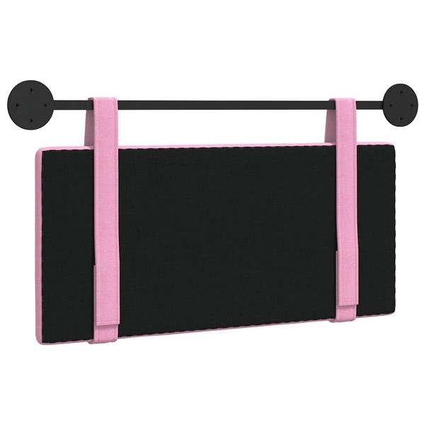 Grote foto vidaxl hangend hoofdeinde wandgemonteerd roze 90 x 55 x 5 cm stof antiek en kunst stoelen en banken