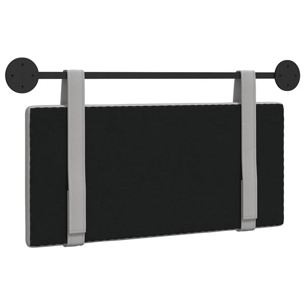 Grote foto vidaxl hangend hoofdeinde effen wolkengrijs 90 x 55 x 5 cm stof antiek en kunst stoelen en banken