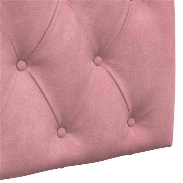 Grote foto vidaxl hangend hoofdeinde wandgemonteerd roze 150 x 55 x 7 cm fluweel antiek en kunst stoelen en banken