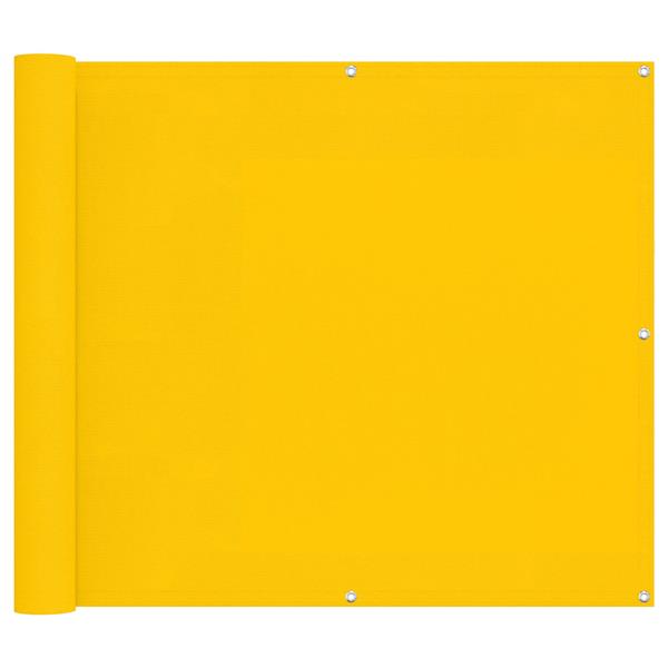 Grote foto vidaxl balkon scherm geel 90 x 200 cm pu gecoat oxford alu tuin en terras overige tuin en terras