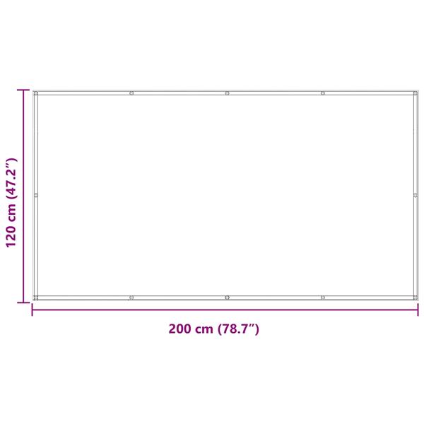 Grote foto vidaxl balkon scherm wit 120 x 200 cm pu gecoat oxford alu tuin en terras overige tuin en terras