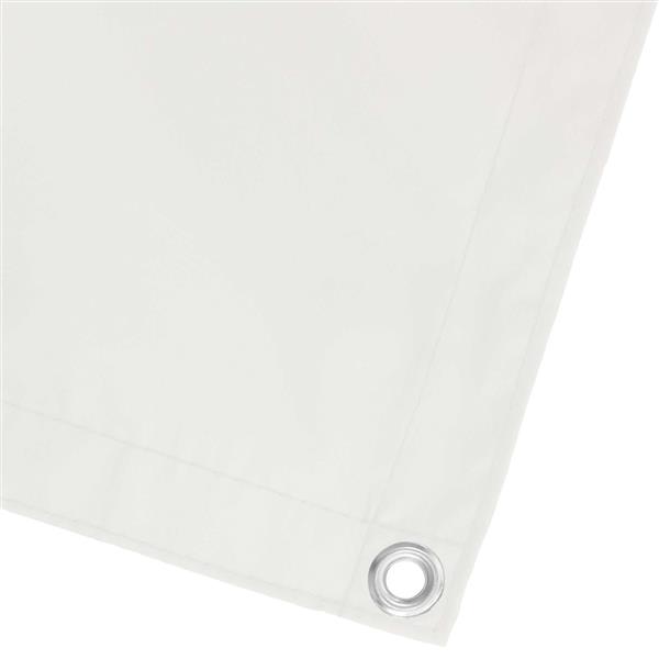 Grote foto vidaxl balkon scherm wit 75 x 200 cm pu gecoat oxford alu tuin en terras overige tuin en terras