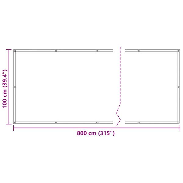Grote foto vidaxl balkon scherm antraciet 100 x 800 cm oxford stof tuin en terras overige tuin en terras