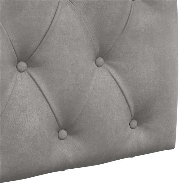 Grote foto vidaxl hangend hoofdeinde lichtgrijs 130 x 55 x 7 cm fluweel antiek en kunst stoelen en banken