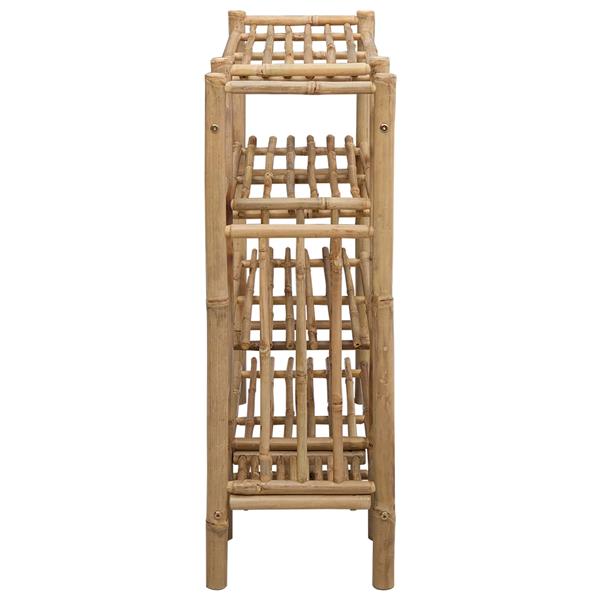 Grote foto vidaxl schoenenrek met plank met opslag naturel 88 x 27 x 80 cm bamboe huis en inrichting overige