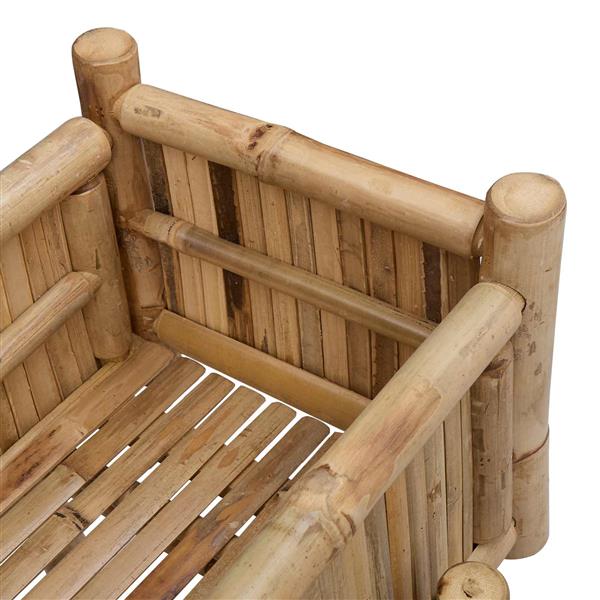 Grote foto vidaxl tuinplanter met houder naturel 50 x 38 x 74 cm bamboe tuin en terras overige tuin en terras
