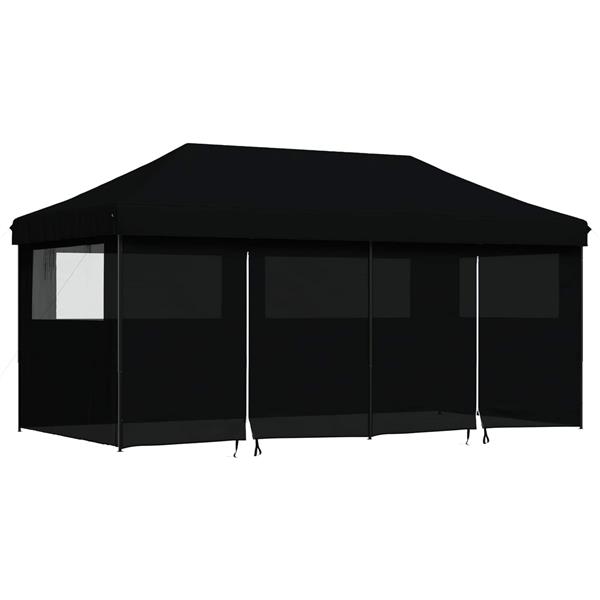 Grote foto vidaxl partytent zwart 292 x 580 x 315 cm oxford stof tuin en terras overige tuin en terras