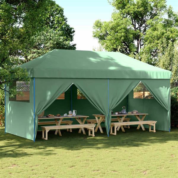 Grote foto vidaxl partytent groen 292 x 580 x 315 cm oxford stof tuin en terras overige tuin en terras