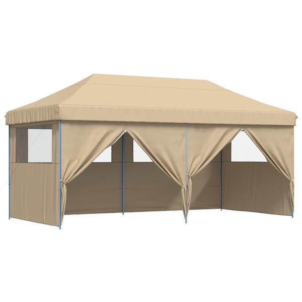 Grote foto vidaxl partytent beige 292 x 580 x 315 cm oxford stof tuin en terras overige tuin en terras