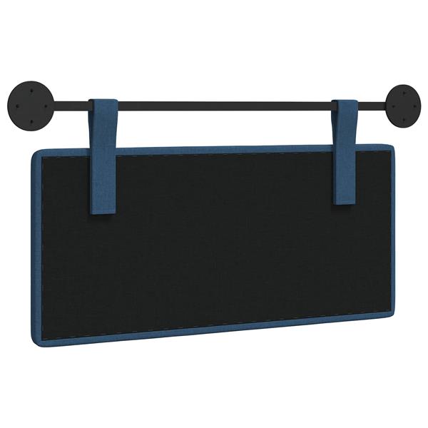 Grote foto vidaxl hangend hoofdeinde wandgemonteerd blauw 100 x 55 x 5 cm stof antiek en kunst stoelen en banken