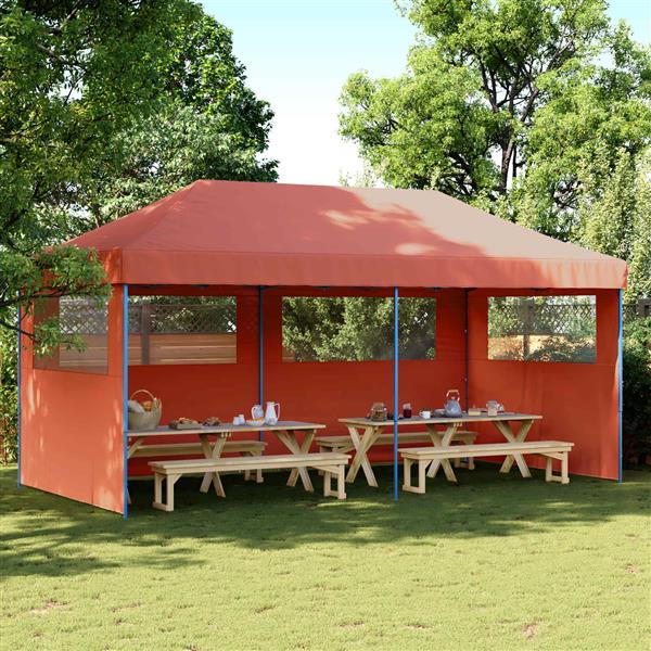 Grote foto vidaxl partytent terracotta 292 x 580 x 315 cm oxford stof tuin en terras overige tuin en terras