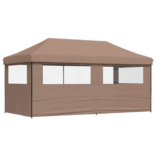 Grote foto vidaxl partytent bruin 292 x 580 x 315 cm oxford stof tuin en terras overige tuin en terras