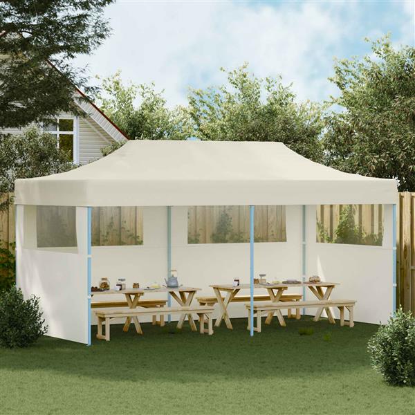 Grote foto vidaxl partytent cr me 291 x 580 x 315 cm oxford stof tuin en terras overige tuin en terras
