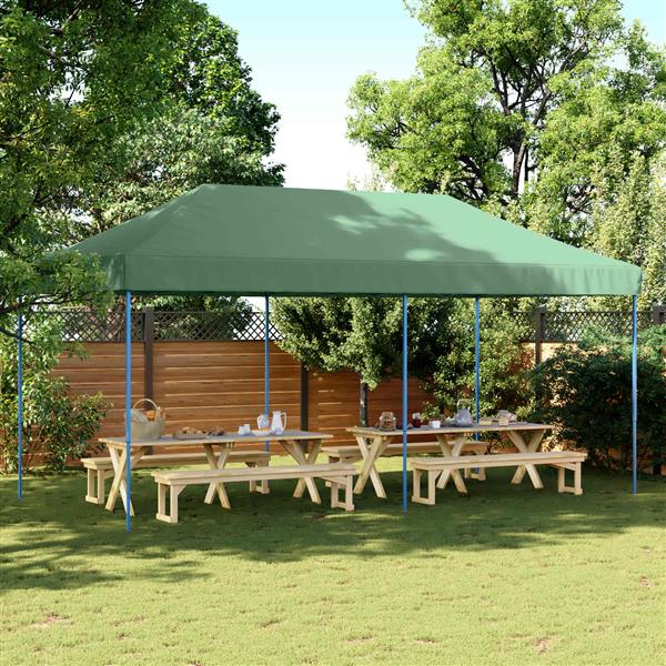 Grote foto vidaxl partytent groen 292 x 580 x 315 cm oxford stof tuin en terras overige tuin en terras