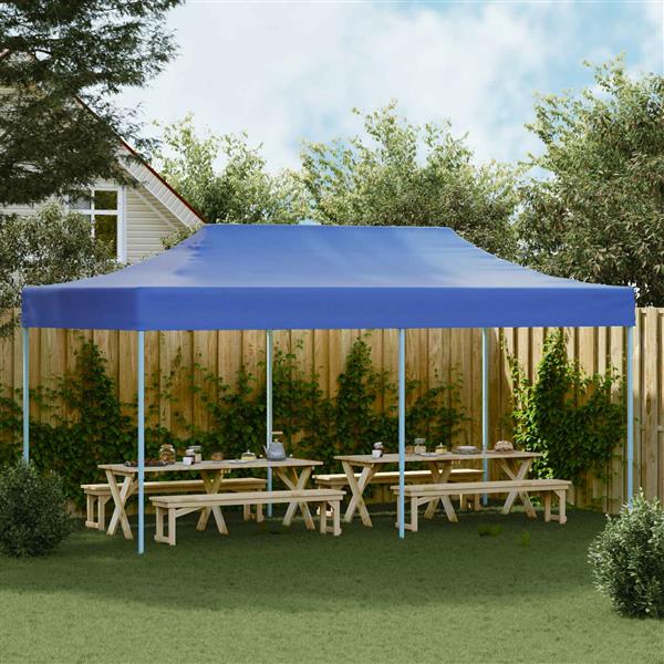 Grote foto vidaxl partytent blauw 291 x 580 x 315 cm oxford stof tuin en terras overige tuin en terras