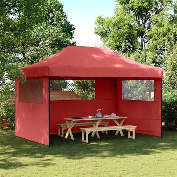 Grote foto vidaxl partytent bordeauxrood 292 x 440 x 315 cm oxford stof tuin en terras overige tuin en terras