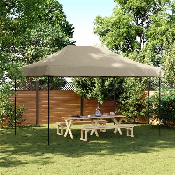 Grote foto vidaxl partytent taupe 292 x 440 x 315 cm oxford stof tuin en terras overige tuin en terras
