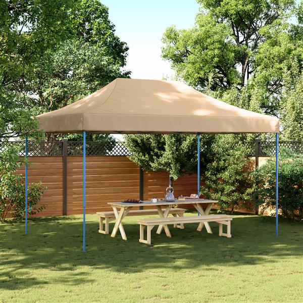 Grote foto vidaxl partytent beige 292 x 440 x 315 cm oxford stof tuin en terras overige tuin en terras