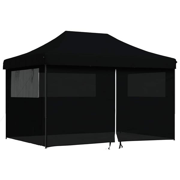Grote foto vidaxl partytent zwart 279 x 410 x 315 cm oxford stof tuin en terras overige tuin en terras
