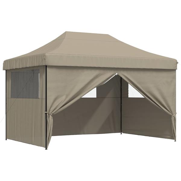 Grote foto vidaxl partytent taupe 279 x 410 x 315 cm oxford stof tuin en terras overige tuin en terras