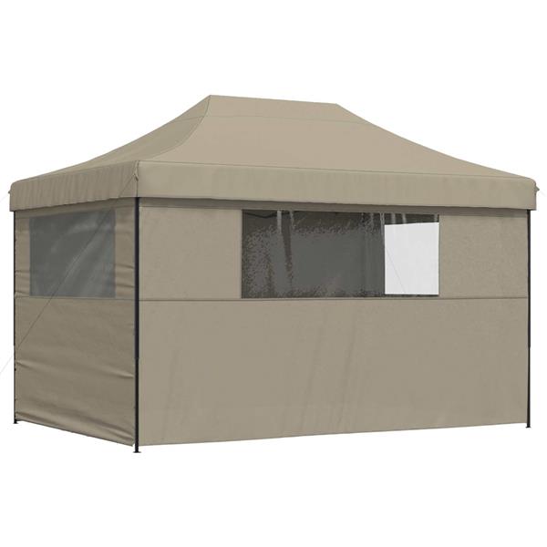 Grote foto vidaxl partytent taupe 279 x 410 x 315 cm oxford stof tuin en terras overige tuin en terras