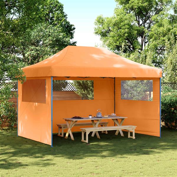 Grote foto vidaxl partytent oranje 279 x 410 x 315 cm oxford stof tuin en terras overige tuin en terras