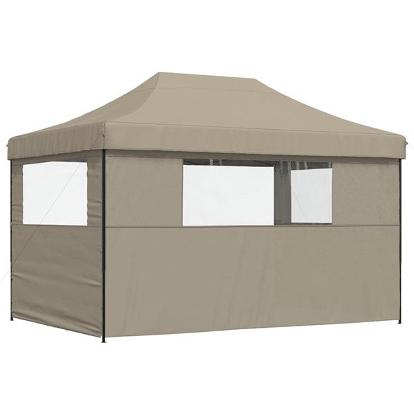Grote foto vidaxl partytent taupe 279 x 410 x 315 cm oxford stof tuin en terras overige tuin en terras