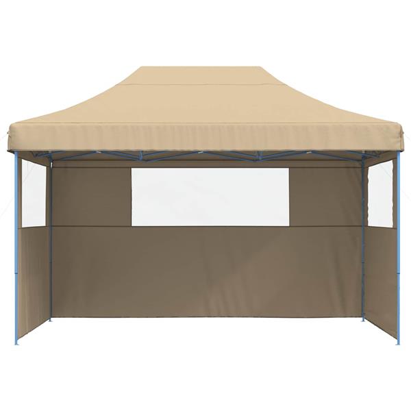 Grote foto vidaxl partytent beige 279 x 410 x 315 cm oxford stof tuin en terras overige tuin en terras